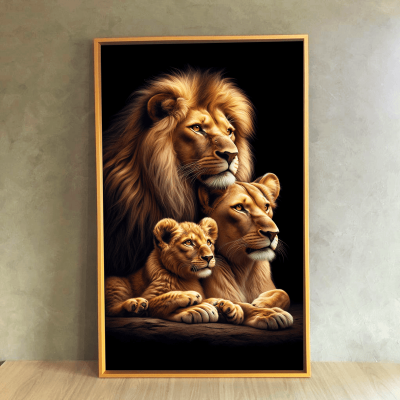 Quadro Decorativo Família de Leão - SolutionPrime