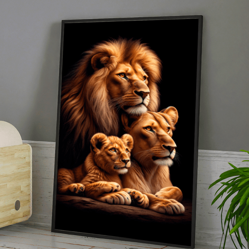 Quadro Decorativo Família de Leão - SolutionPrime