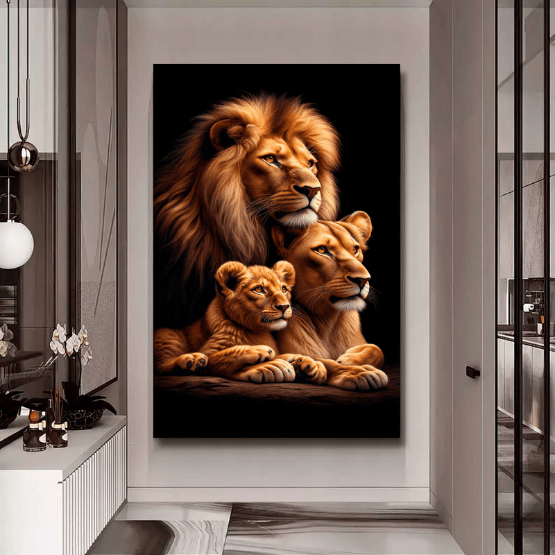 Quadro Decorativo Família de Leão - SolutionPrime