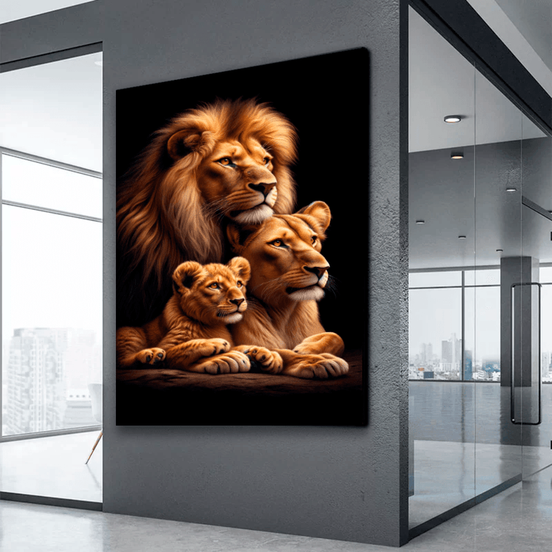 Quadro Decorativo Família de Leão - SolutionPrime