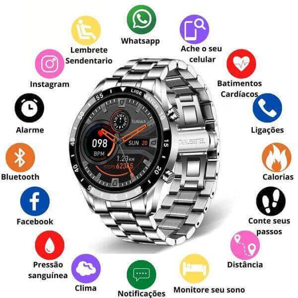 SMARTWATCH DE LUXO ORIGINAL - IMPERIO LIGE - SolutionPrime